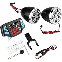 Aramox MP3 Player, Motorcycle BT MP3 Player Audio Stereo Speaker System MP3 Player USB TF Card Carrier