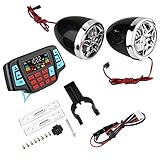 Aramox MP3 Player, Motorcycle BT MP3 Player Audio Stereo Speaker System MP3 Player USB TF Card Carrier