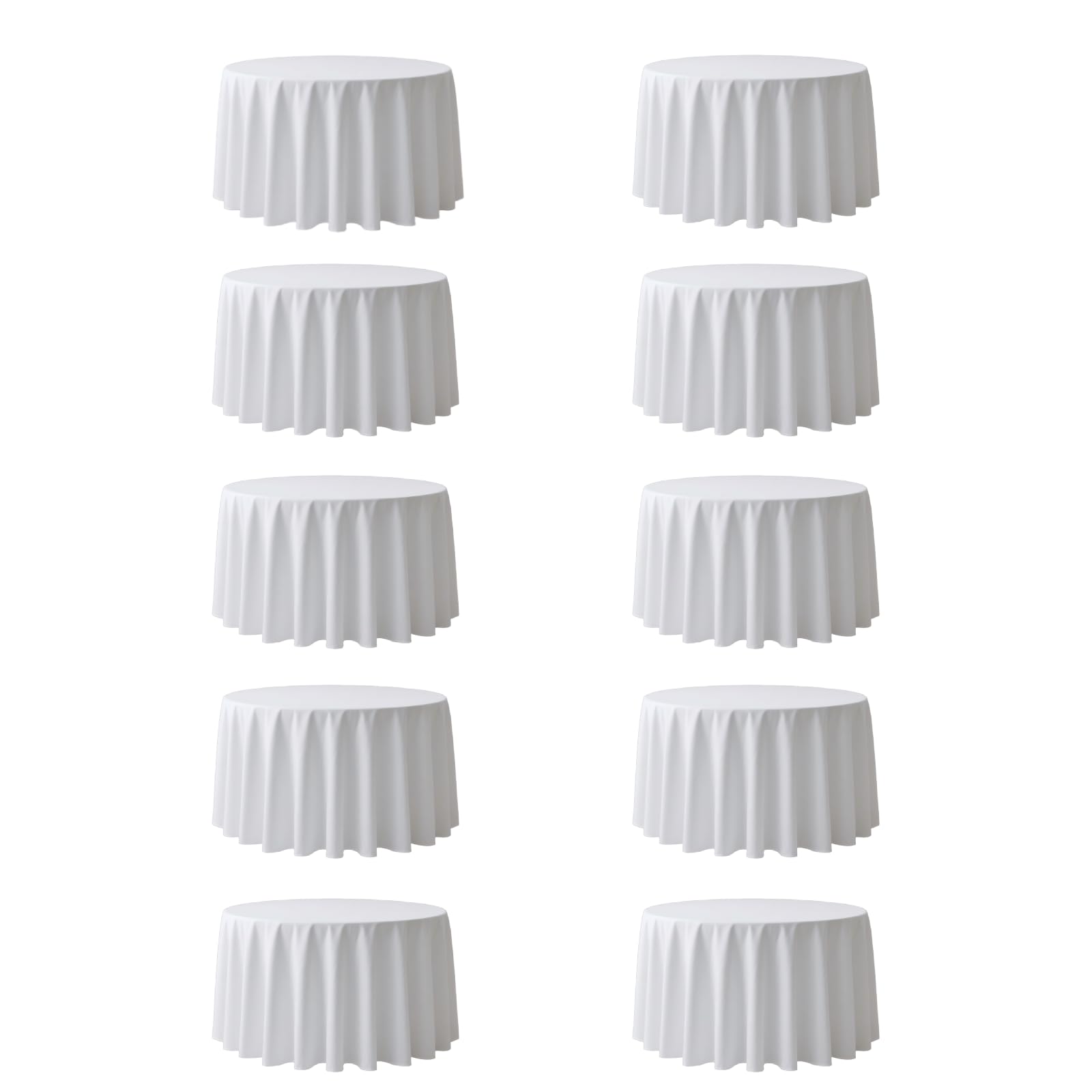 Surmente White Tablecloths - 10 Pack for 8ft Tables -15