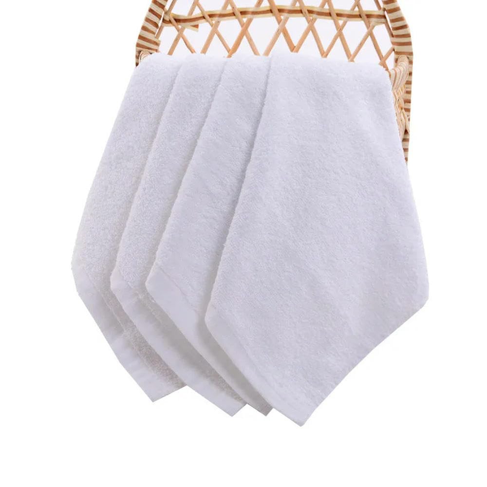 Petites serviettes de salle de bain en coton blanc pour vos invités