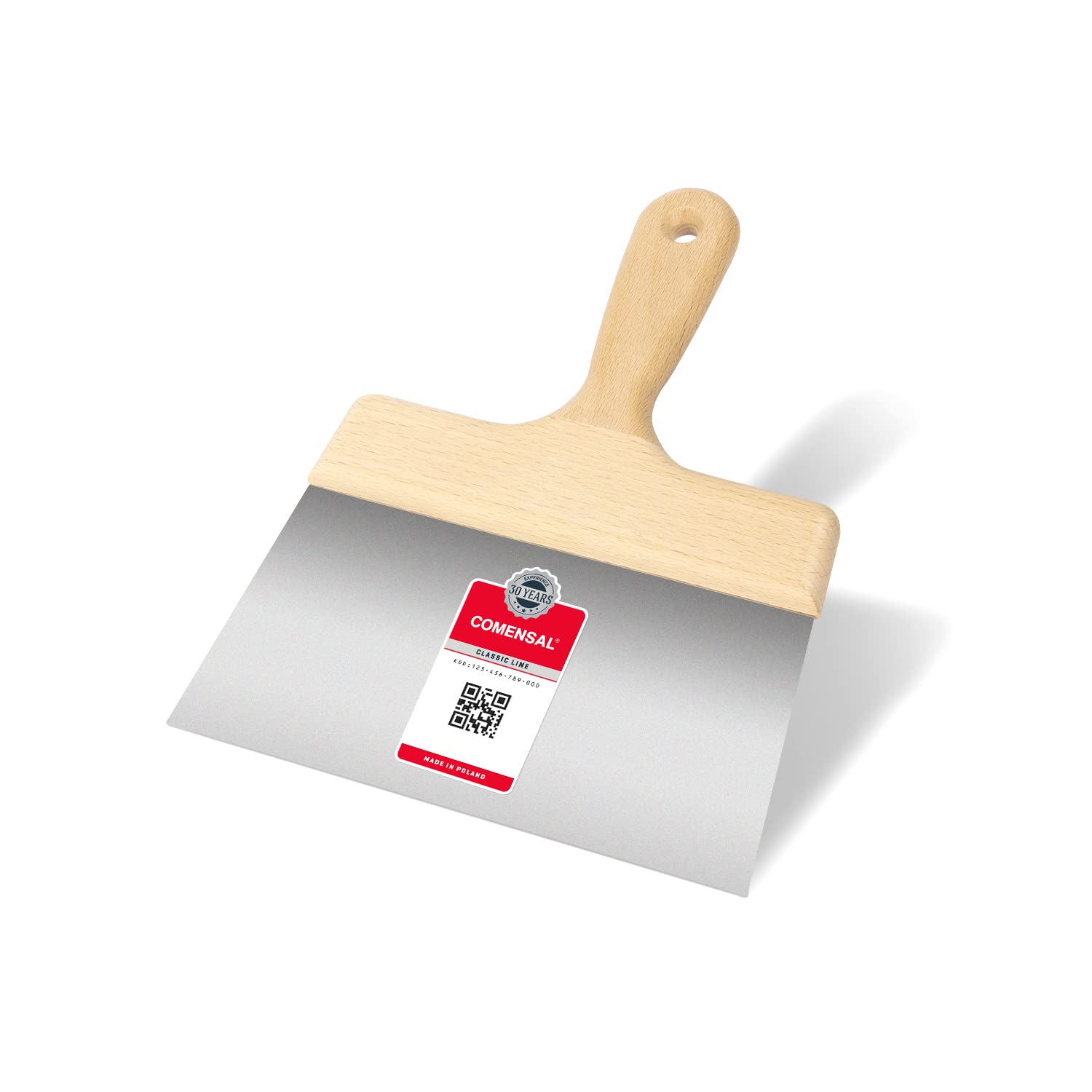 COMENSAL® Ensemble de 7 pcs - Couteau à Enduit 200/240- Bac à Enduit Inox - Spatule Enduit 150 - Éponge de Ponçage 3 pcs - Anticorrosion - Made in EU