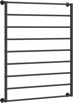 Wall Mounted Metal Scarf Rack Stand, Modern 10 Tier Hijab Holder Organizer with Removable Crossbar, Clothing Store/House, Space Saver/