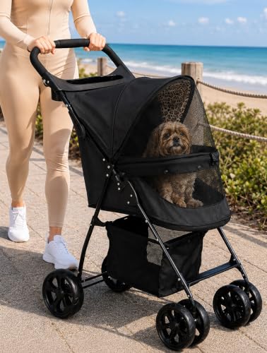 Pet Gear No Zip Happy Trails Lite ペットベビーカー チータープリント