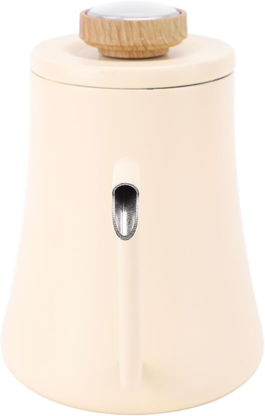 Pssopp 304 Stainless Steel Gooseneck Coffee Kettle 600ML Pour Over Coffee Kettle with Thermometer Lid Long Narrow Spout Heat Handle for Camping Home Office