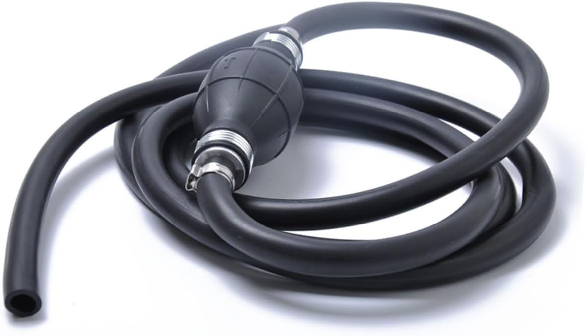 Manual Fuel Transfer Pump with Oil Hose One-way Hand Siphon for Engine Oil Gasoline Water Extraction Nbr Aluminum Alloy Easy Operation for Cars