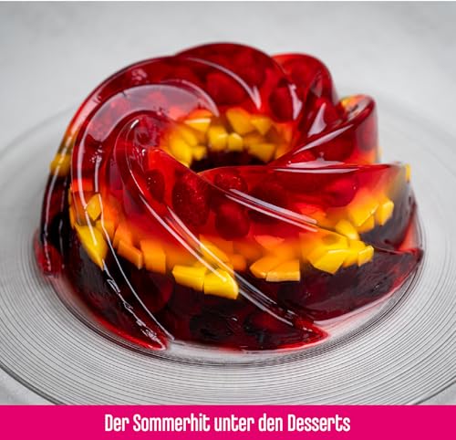 DECOCINO meets SALLY - Götterspeise Drachenfrucht 2 x 15g - Perfekt als Nachspeise, Tortendeko, Dessert, etc. Unvergleichlich guter Geschmack