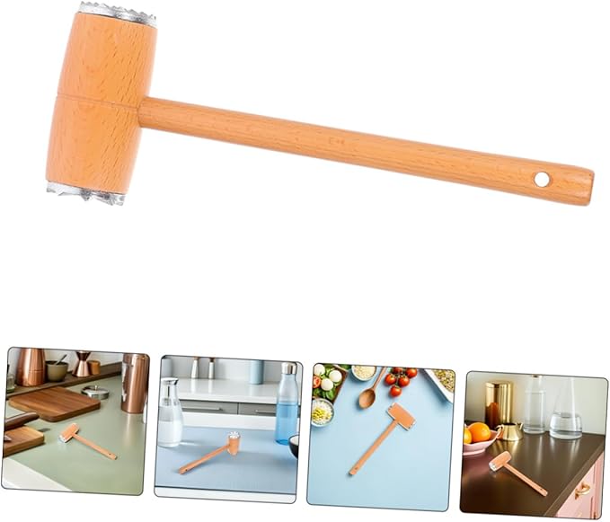 Martillo Ablandador de Carne de Madera Haya, 2 Piezas miniatura 8
