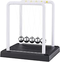 Vista 1 de Bola de equilibrio Newton Cradle blanca, pequeñas bolas de péndulo Newton Cradle Ball, regalo para Acción de Gracias Navidad