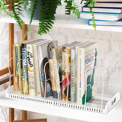 Simple Houseware Expandable Pan Organizer Rack, 10 Adjustable Compartments, White - Kitchen Cabinet Organizer for Pots, Pans, Lids & Bakeware - Pantry & Countertop Storage by Simple Houseware - Image 8
