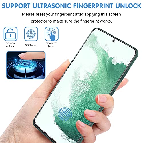 Letosan [3+3 Pack] Glass Screen Protector For Samsung Galaxy S22 Plus 5G, 9H Tempered Glass, Ultrasonic Fingerprint Compatible,Hd Clear Case Friendly #TOP3