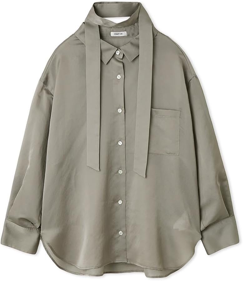 ESSENCE OF LUXURY エストネーション シルク ボウタイ ブラウス シルク