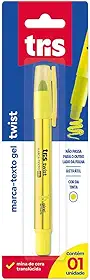 Marca Texto Tris Gel Twist Amarelo Cartela 1 Unidade