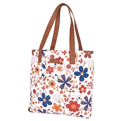 Buy COLES Women's Floral Tan Flower Digital Rt Printed Tote Bag