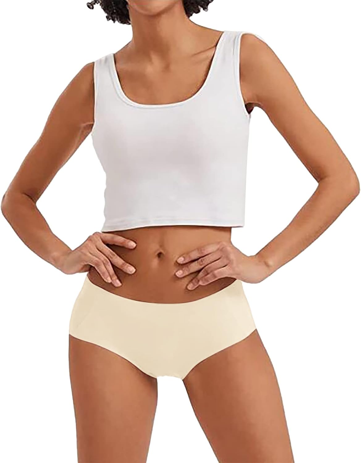 Women's Comfortable Breathable Ice Silk Seamless Underwear 3 Pack Popular Mixed Colors for Everyday Wear 3PCS