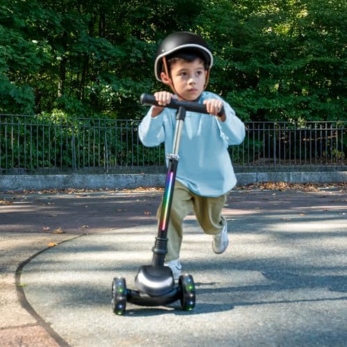 Jetson Leap 3-Wheel Kick Scooter, Portable Scooter for Kids with Light-Up Frame and Wheels, Folding Design, Adjustable Handlebar Height, 4.7-Inch Wheels, Ages 3+ by Jetson - Used condition - Image 4