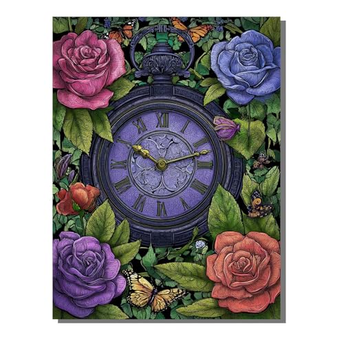 5D Diamond Painting, Flor Planta Pintura de Diamante, Cuadrado Taladro Completo DIY Diamante Painting, Gemas Artesanía kit de Arte de Mosaico, Ideal para Principiantes Niños, Regalos 30x40 cm SYLF436