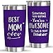 TEEZWONDER Mothers Day Gift Set - 20oz Tumbler & 10oz Scented Candle, Mothers Day, Christmas, Birthday Gifts For Mom, Mama, Mom Gifts From Daughter, Bonus Mom, Stepmom, Mother In Law Gift Ideas