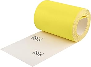 Sandpaper Roll Yellow, 93mm x 5m, 180 Grit, Quartz Sand Abrasive Sanding Paper for Wood, Metal, Paint, Plaster, Filler, Automotive, Compatible with Machine Sanders