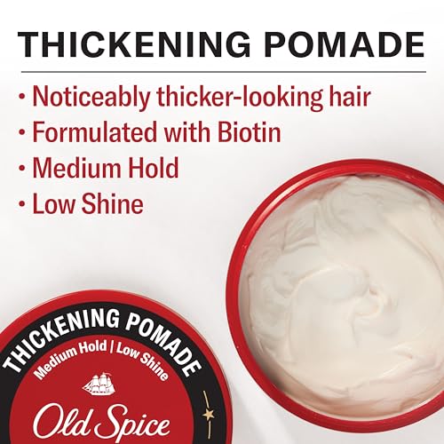 Old Spice Mens Hair Thickening Pomade, Medium Hold with Low Shine, 2.22 oz - image 2