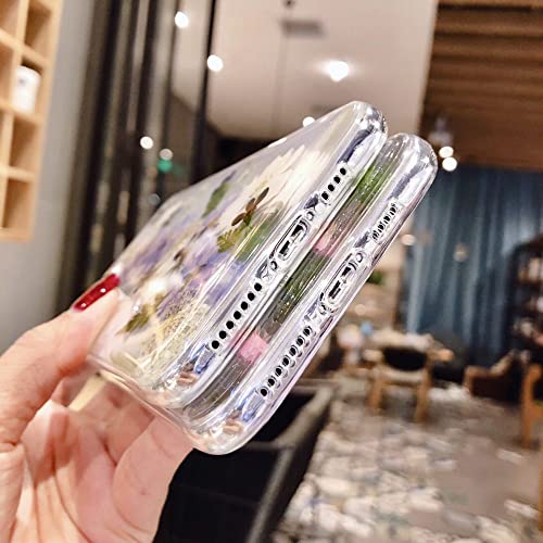 Coque de téléphone en silicone fleuri époxy pour iPhone - 6