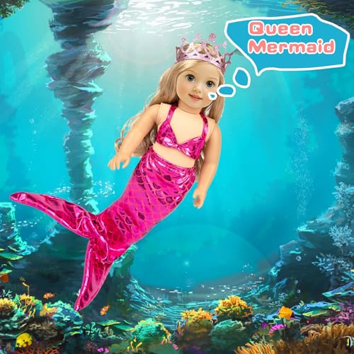 ebuddy 10 Set 18 Inch Doll Clothes and Accessories-Fashion Doll Clothes Fit for 18 inch Girl Doll,Most 18 Inch Dolls(No Doll)