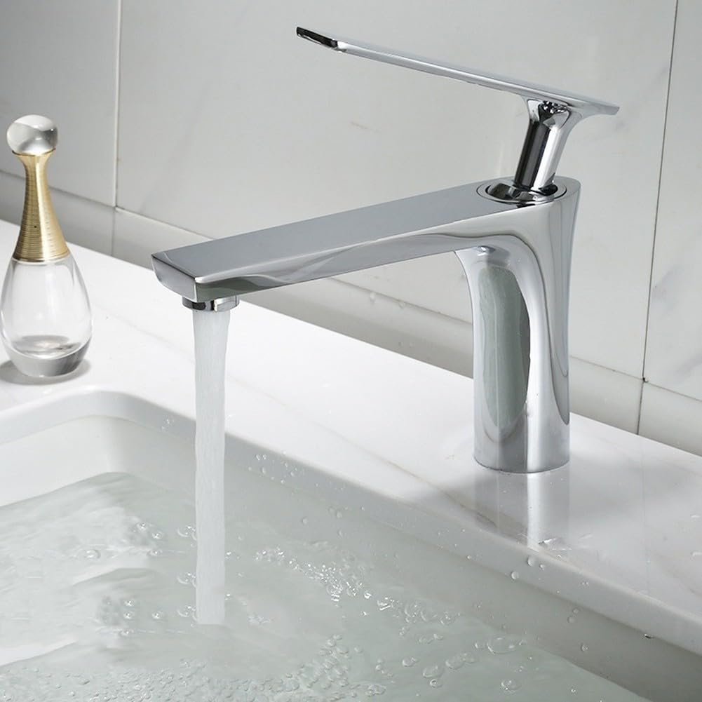 Robinet mitigeur de lavabo avec aérateur jet doux économiseur d'eau anti-éclaboussures