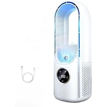 Desktop Bladeless Fan, Tower Fan, Bladeless Design, Wireless, Lightweight, Portable, Powerful, Cool, USB Charging, Living Room Fan, Quiet, Air Conditioner, Humidifier, Instant Cooling, Suitable for
