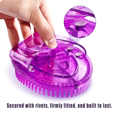 2 Stück Meridian Massagebürste, MeridianBürste, Silikon Körpermassagebürste, Hand-Massagebürste, Massage und Körperformung, umweltfreundlich und geruchsneutral (Lila)