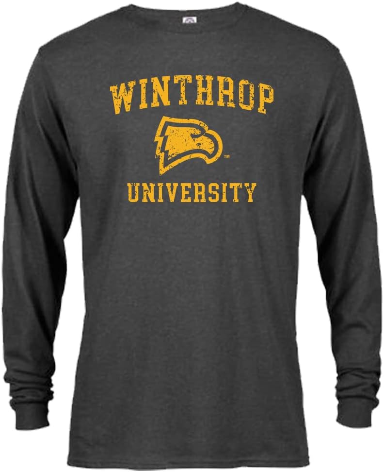 Winthrop Eagles WU Distressed Retro Logo Long Sleeve T-Shirt