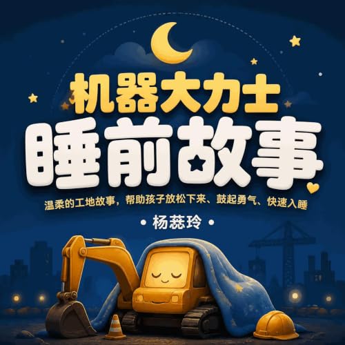 『机器大力士睡前故事：温柔的工地故事，帮助孩子放松下来、鼓起勇气、快速入睡』のカバーアート