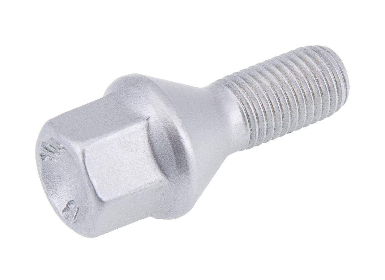 levando 20 sztuk śrub do kół M14 x 1,5 33 mm długość trzonu stożkowego 60° SW17 – zestaw sworzni kół z 20 śrubami do kół w jakości OE, do felg aluminiowych i wymiany opon, kolor srebrny