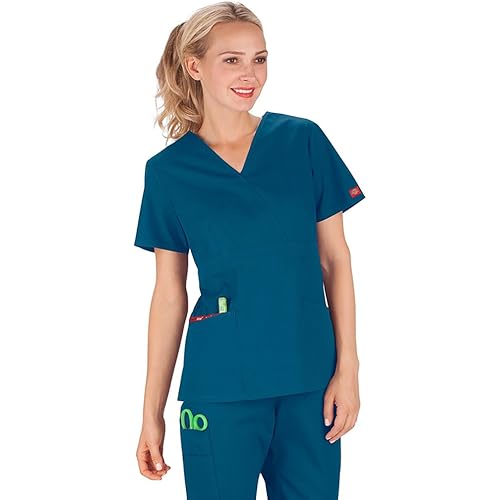 Dickies Women's EDS Signature Mock Wrap Top with Multiple Instrument Loop