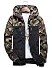 Produktbild shepretty Herren Jacke Kapuzen Windbreaker Camouflage Zip-Hoodie Sportswear LaufjackeGrün,4XL