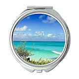 1.Durable und kompakt; Yanteng Spiegel, Reise-Spiegel, Wolken am Strand, Taschenspiegel, tragbarer Spiegel