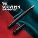 Scrivi Pens Luxury Fountain Pen Set-[Black] Fountain Pens for Writing - Smooth Fine Nib - Includes Refillable Ink Converter, 5 Ink Cartridges [Black & Blue], Gift Box - Elegant Calligraphy