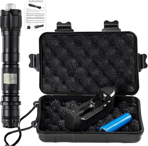 Laser Pointer for Indoor Outdoor Camping Hiking Emergency Light One-Button Switch Rechargeable Set - HILIMSE