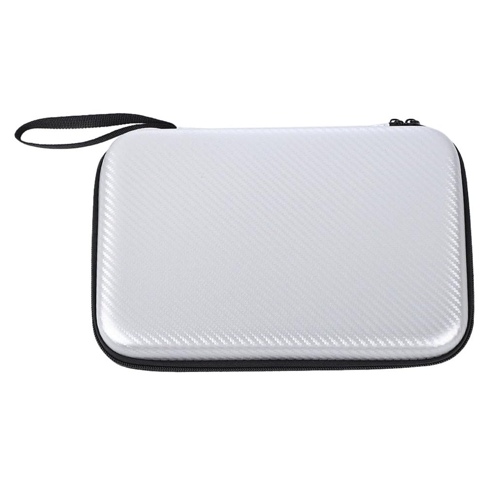 MiOYOOW Custodia per Racchette da Ping Pong, Custodie per Racchetta da Ping Pong con Tracolla Portatile, Borsa per Attrezzatura per Adatta per 2 Racchette e 6 Palline, Borsa Rigida Racchetta