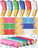 Shyyween 12 Pcs Ice Cream Drip Baseball Arm Sleeve and Baseball Drip Cooling Towel, Compression Sun Protection Arm Sleeve and Cooling Rag for Summer Sport Team Gift Season Rewards Party Favors
