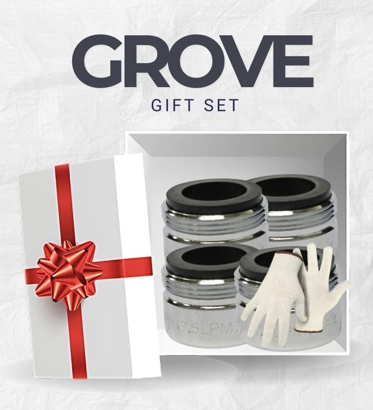 4x Plumb Pak 13/16 in.-27 Chrome Plated Faucet Aerator Bundle with Work Gloves – Fits Kohler, Barnes, Chicago, Indiana Brass, Briggs, Speakman Faucets – Gift Set (5 Items)
