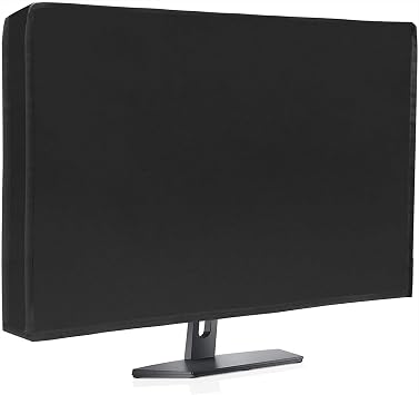 Computer Monitors Dust Cover, 420D Oxford Anti-Static Waterproof Panel Case Display Compatible Full Body Protectors LCD Screen Sleeve 21-34" Desktop PC TV Home office Black,61x46x8cm