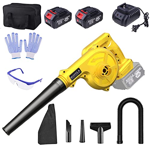 HOJILA Cordless Leaf Blower, 2 in 1 Electric Air Blower ...