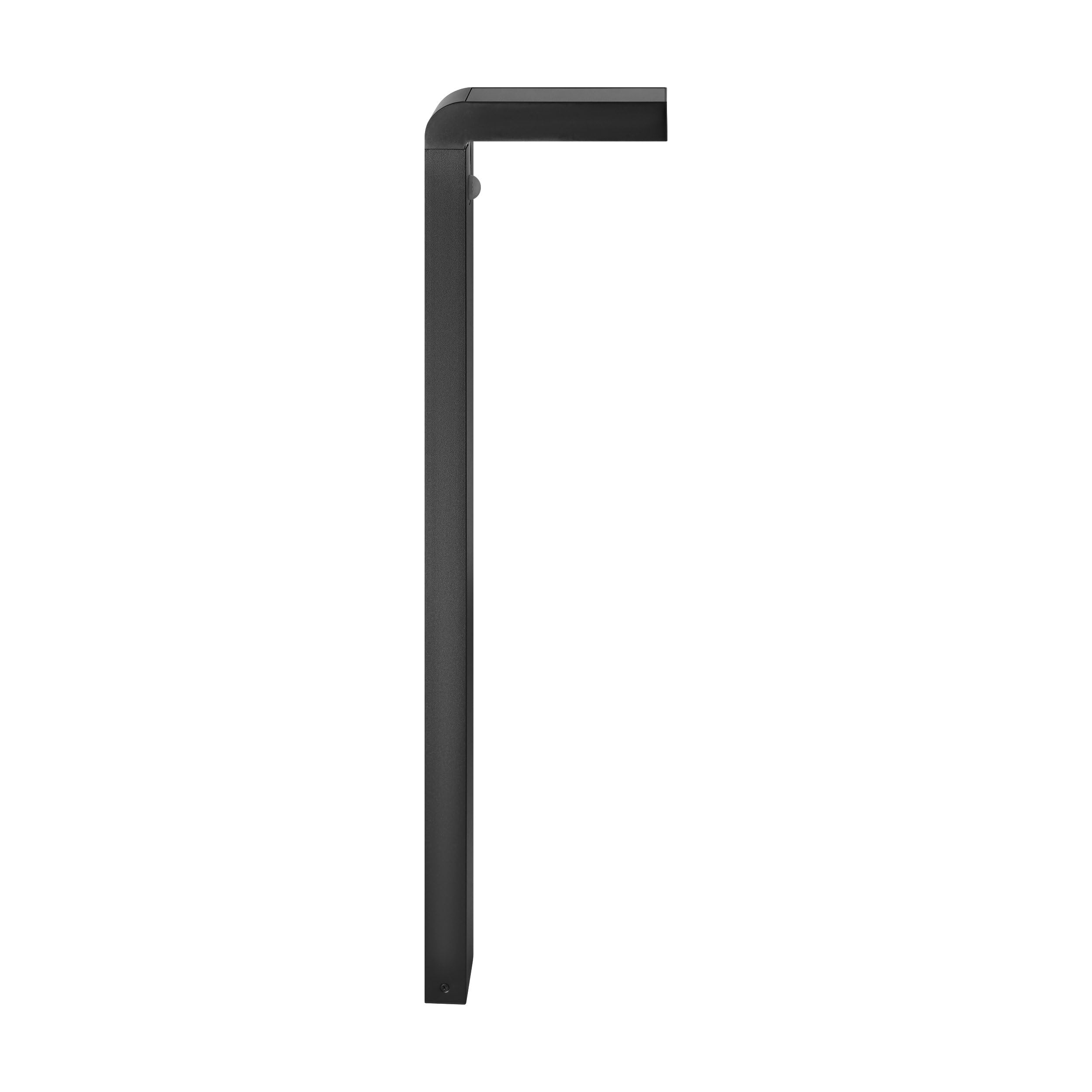 EGLO Baracconi Lámpara solar led de pie, lámpara de exterior con estaca | y sensor de movimiento, luz descendente, lámpara exterior para jardín de aluminio negro, IP44