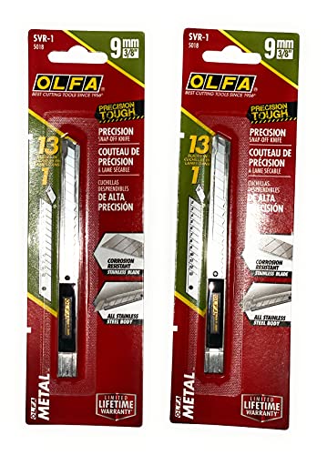 O L F A 5018 Svr-1 9Mm Stainless Steel Slide-Lock Utility Knife (2 Pack) #TOP1