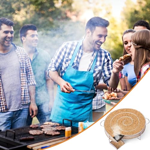 UMIWE Kaltrauchgenerator, Edelstahl Räucherschnecke, Räucherspirale Mit Griff Kaltrauchgenerator für Räucherofen, Food Smoker Rauchgenerator für BBQ