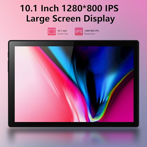Crelander Tablette Android 13 10,1 pouces avec fente pour carte SIM 4G LTE Calling, batterie 12 Go + 512 Go, batterie 8000 mAh, double appareil photo, Bluetooth/WiFi, étui de protection, clavier - 3