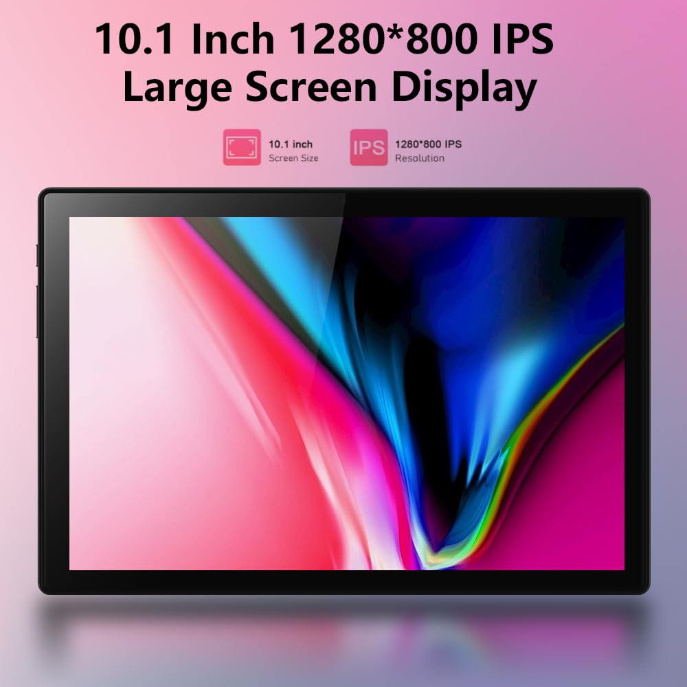 Crelander 10.1 Inch Android 13 Tablet with SIM Card Slot 4G LTE Calling, 12GB + 512GB, 8000mAh Battery, Dual Camera, Bluetooth/WiFi, Bundle with Protective Case, Keyboard, Mouse... – Bild 4