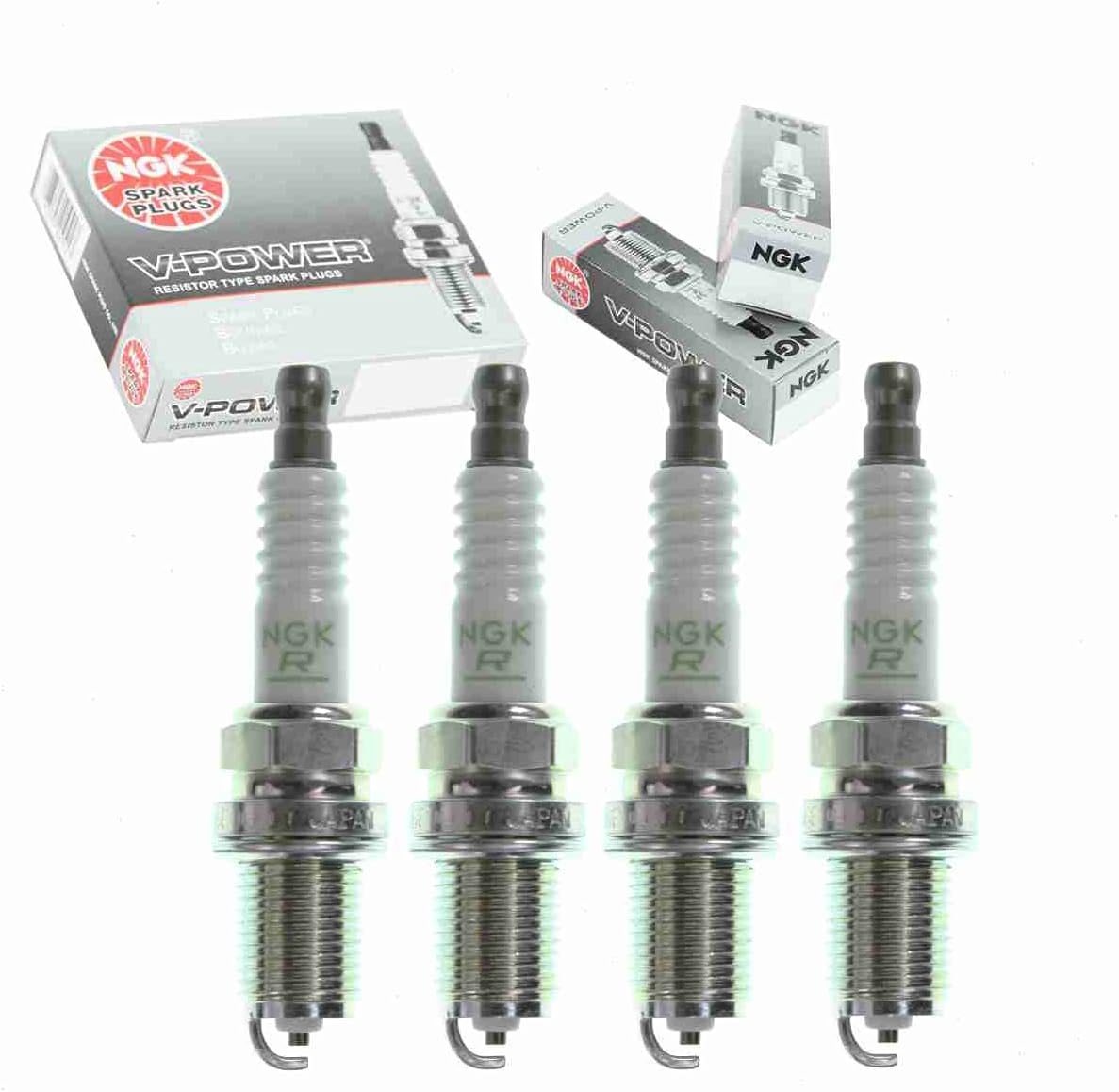 4 pc NGK V-Power Spark Plugs compatible with Scion tC 2.4L L4 2005-2010