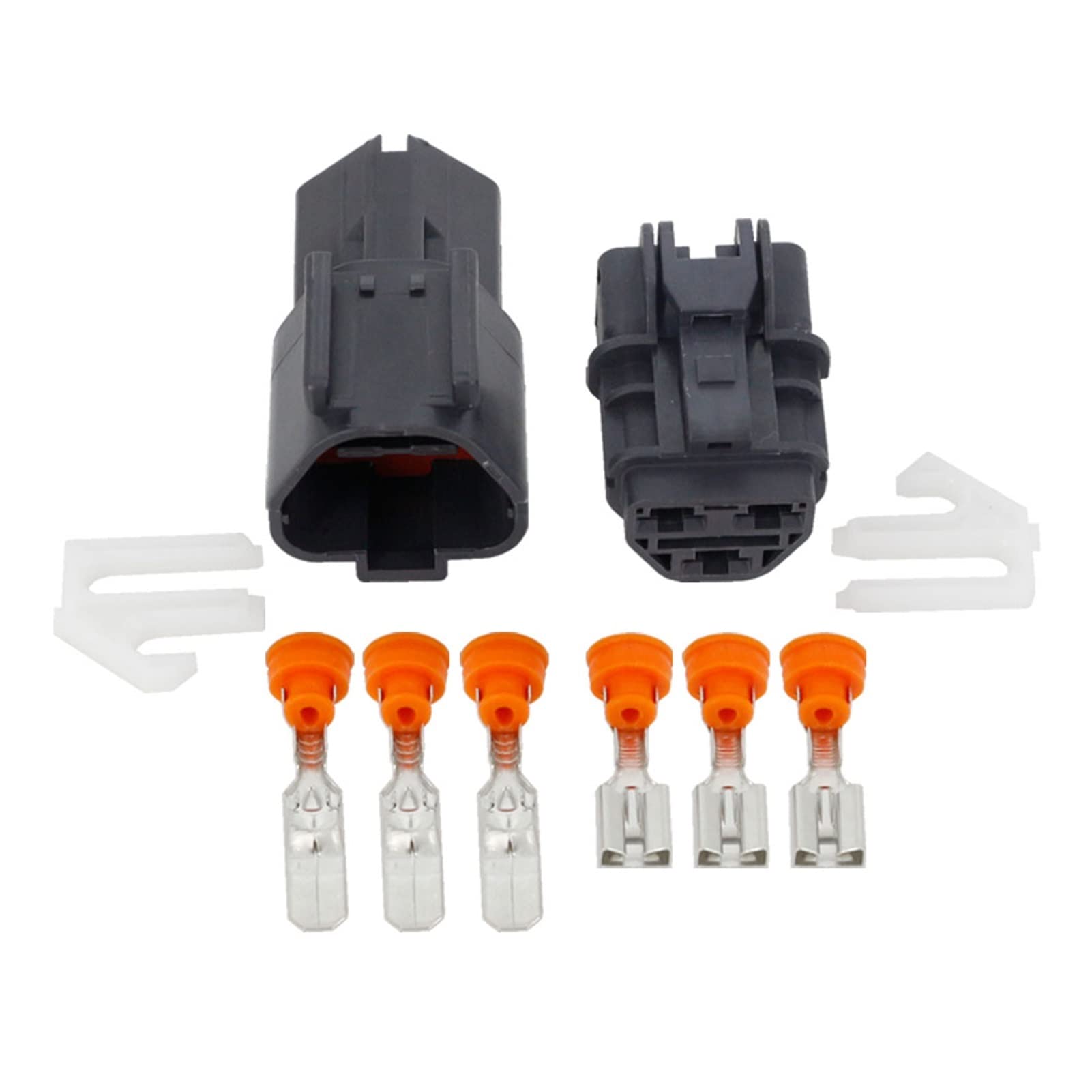 Conector de Conector de Coche a Prueba de Agua de 3 Pines Macho y Femenino con Terminal DJ70353A-6.3-11/21 (Size : 10 Sets)