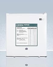 Summit Appliance FFAR23LGP Compact All-Refrigerator, 1.7 cu.ft, Automatic Defrost; Adjustable Thermostat; Internal Fan; LED Lighting; Front Lock- White
