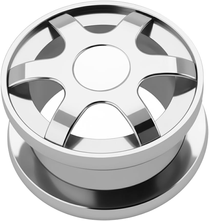 Wheel Car Surgical Steel Flesh Tunnel Gauge Ear Piercing Body Jewelry